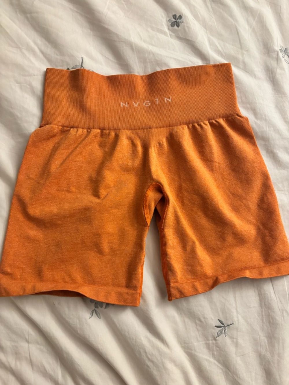 NVGTN Orange High-Waist Shorts
